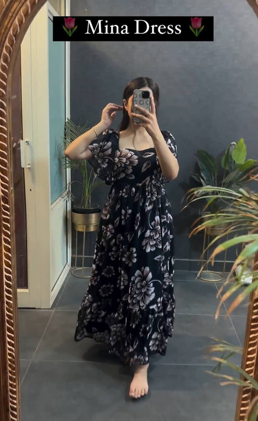 XOOMLADY Present Black Maxi Dress