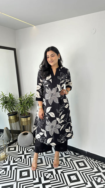 Heavy Magic Cotton Kurta Pants in Beautiful Floral Prints