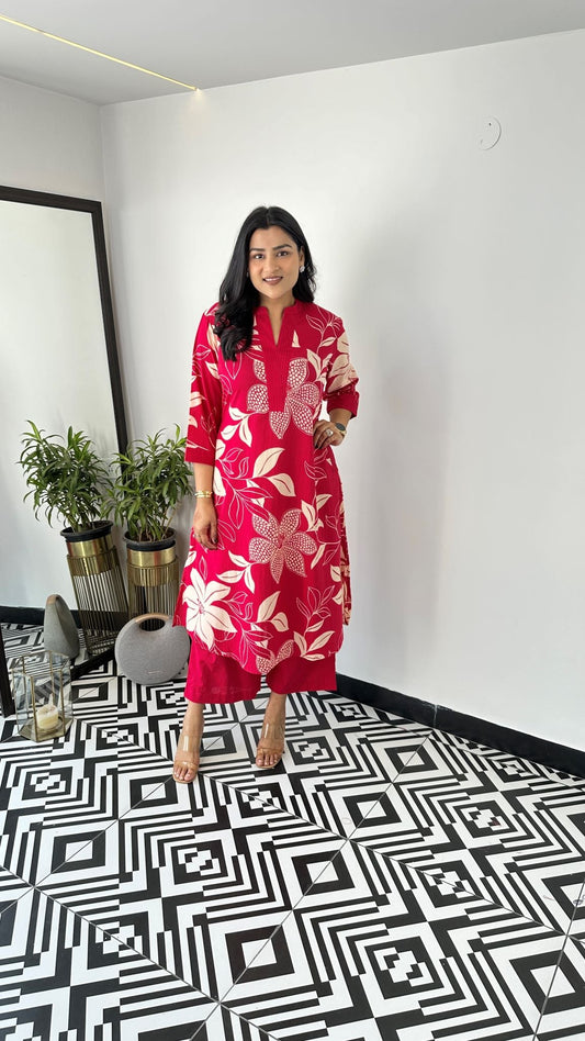 Heavy Magic Cotton Kurta Pants in Beautiful Floral Prints