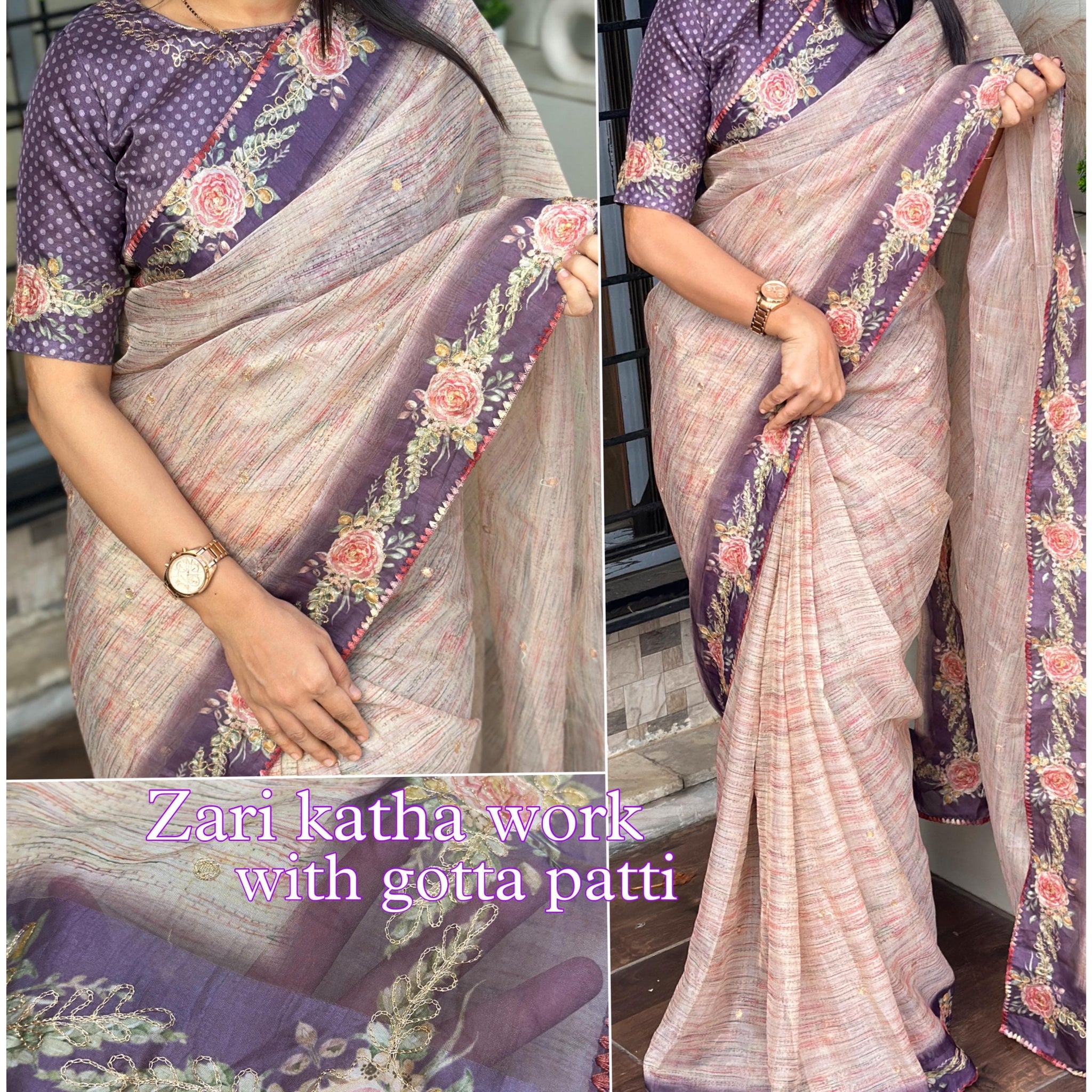 Xoomldy Present Digital print in saree with satin border