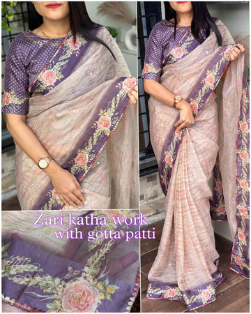 Xoomldy Present Digital print in saree with satin border