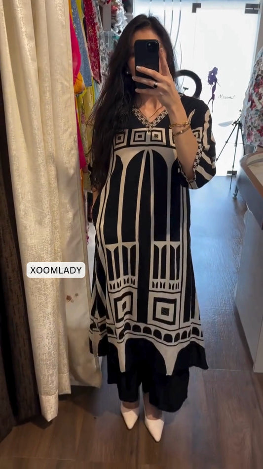 XOOMLADY Present rayon kurti set